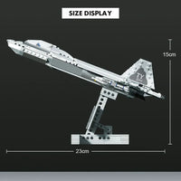 Thumbnail for Building Blocks Military MOC F-22 Raptor Fighter Plane Bricks Kids Toy - 10