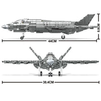 Thumbnail for Building Blocks MOC Military F-35 Aircraft Lightning Fighter Jet Bricks Toy - 6