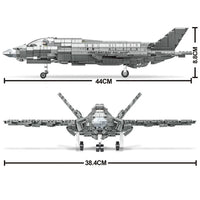Thumbnail for Building Blocks MOC Military F - 35 Aircraft Lightning Fighter Jet Bricks Toy - 6
