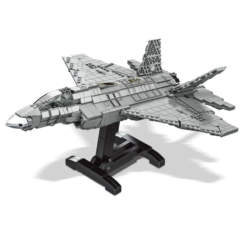 Building Blocks MOC Military F-35 Aircraft Lightning Fighter Jet Bricks Toy - 1