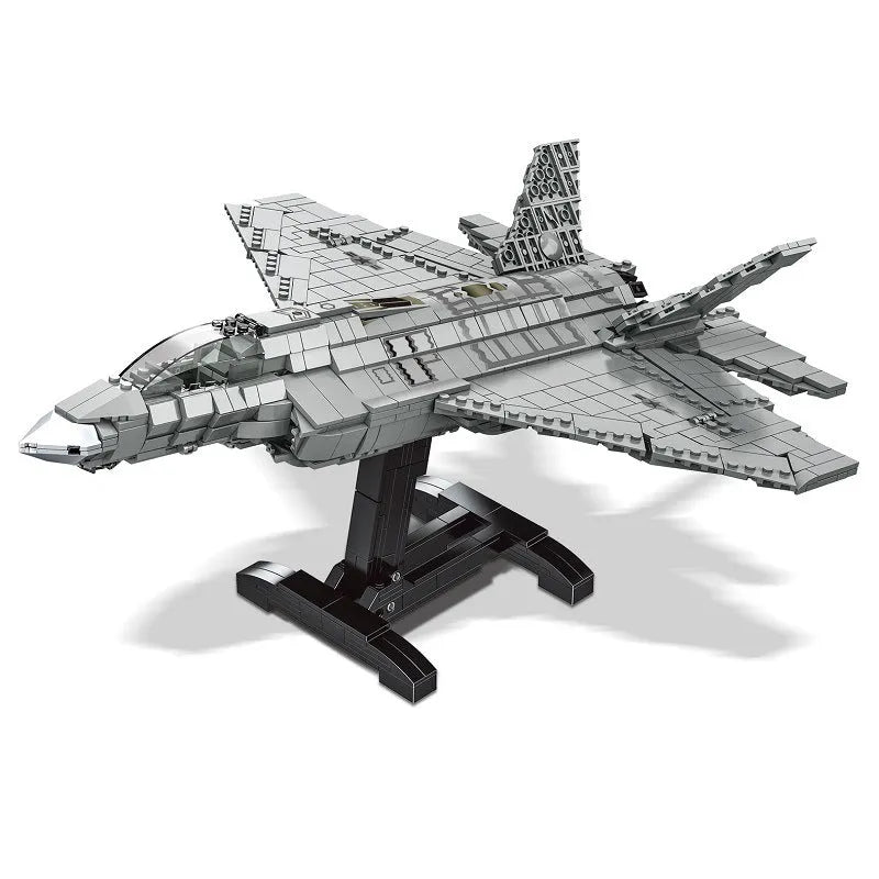 Building Blocks MOC Military F - 35 Aircraft Lightning Fighter Jet Bricks Toy - 1