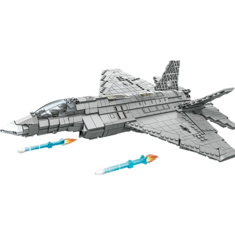 Building Blocks MOC Military F - 35 Aircraft Lightning Fighter Jet Bricks Toy - 3