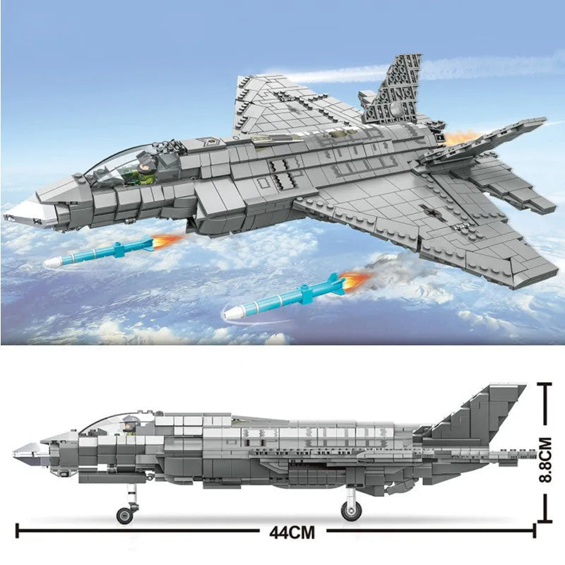 Building Blocks MOC Military F-35 Aircraft Lightning Fighter Jet Bricks Toy - 4