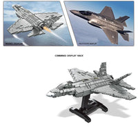 Thumbnail for Building Blocks MOC Military F - 35 Aircraft Lightning Fighter Jet Bricks Toy - 2