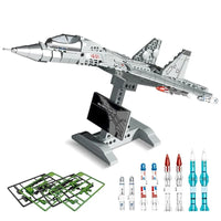 Thumbnail for Building Blocks Military MOC J-16 Multirole Fighter Plane Bricks Kids Toys - 1