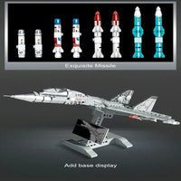 Thumbnail for Building Blocks Military MOC J - 16 Multirole Fighter Plane Bricks Kids Toys - 4