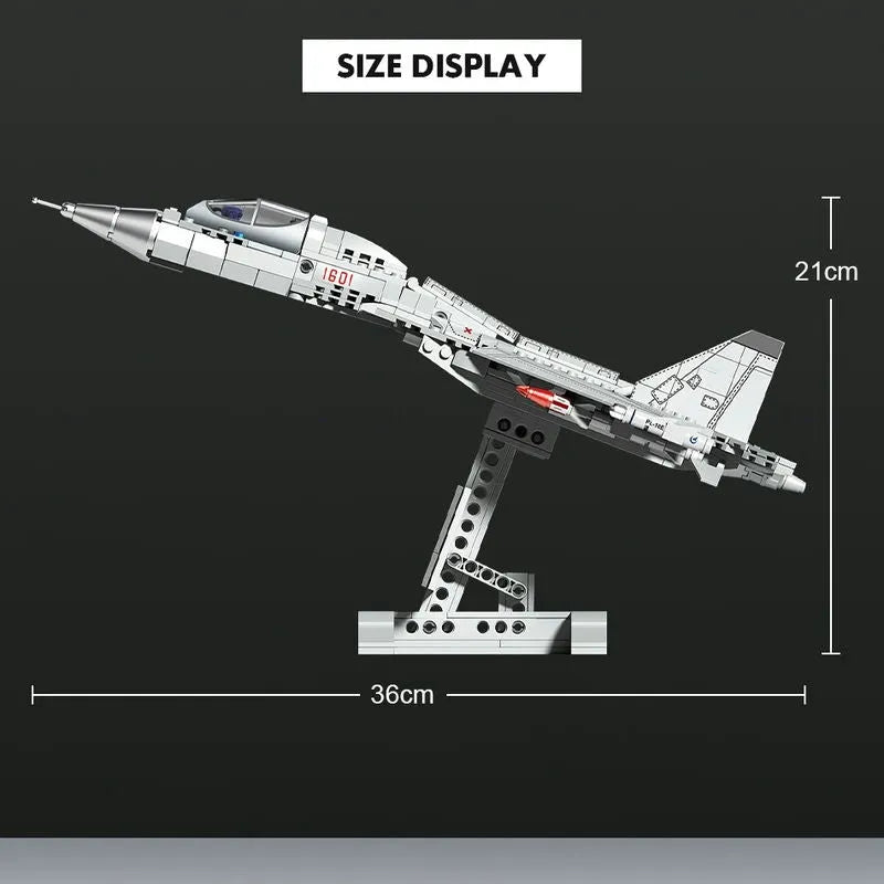 Building Blocks Military MOC J-16 Multirole Fighter Plane Bricks Kids Toys Construction Set Toys - 5
