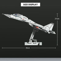 Thumbnail for Building Blocks Military MOC J-16 Multirole Fighter Plane Bricks Kids Toys - 5