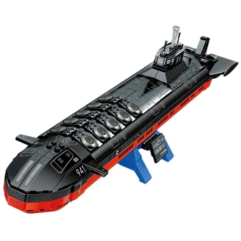 Building Blocks Military Nuclear Submarine Navy Warship Bricks Toys Construction Set Toys - 1