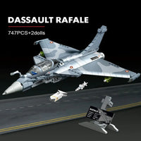 Thumbnail for Building Blocks Military MOC Rafale Air Fighter Jet Plane Bricks Kids Toys - 2
