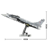 Thumbnail for Building Blocks Military MOC Rafale Air Fighter Jet Plane Bricks Kids Toys - 8