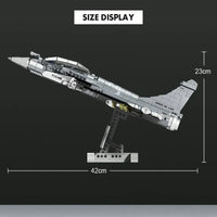 Thumbnail for Building Blocks Military MOC Rafale Air Fighter Jet Plane Bricks Kids Toys - 7