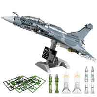Thumbnail for Building Blocks Military MOC Rafale Air Fighter Jet Plane Bricks Kids Toys - 1