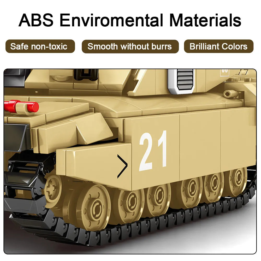 Building Blocks Military UK Army FV4034 Challenger 2 Main Battle Tank Bricks Toy - 4
