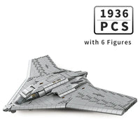 Thumbnail for Building Blocks Military WW2 Aircraft H-20 Stealth Bomber Bricks Toy - 3