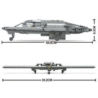 Thumbnail for Building Blocks Military WW2 Aircraft H-20 Stealth Bomber Bricks Toy - 4
