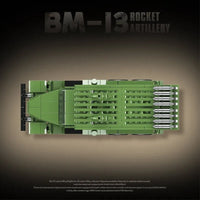 Thumbnail for Building Blocks MOC Military WW2 BM13 Rocket Artillery Vehicle Bricks Toys - 10