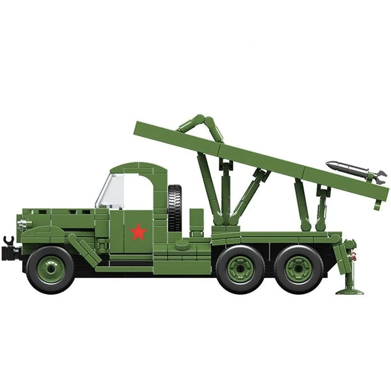 Building Blocks MOC Military WW2 BM13 Rocket Artillery Vehicle Bricks Toys - 1