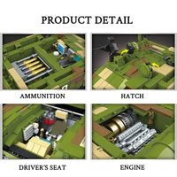 Thumbnail for Building Blocks Military WW2 China Army 99A Main Battle Tank Bricks Toy Construction Set Toys - 3