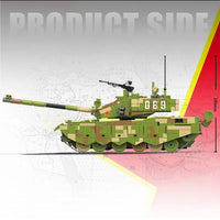 Thumbnail for Building Blocks Military WW2 China Army 99A Main Battle Tank Bricks Toy - 5