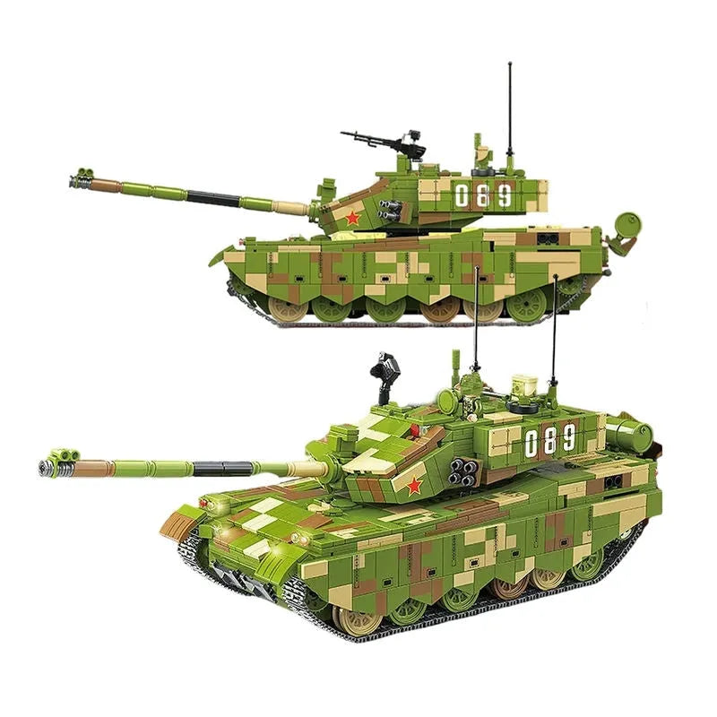 Building Blocks Military WW2 China Army 99A Main Battle Tank Bricks Toy - 1