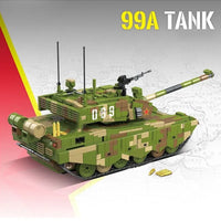 Thumbnail for Building Blocks Military WW2 China Army 99A Main Battle Tank Bricks Toy - 2