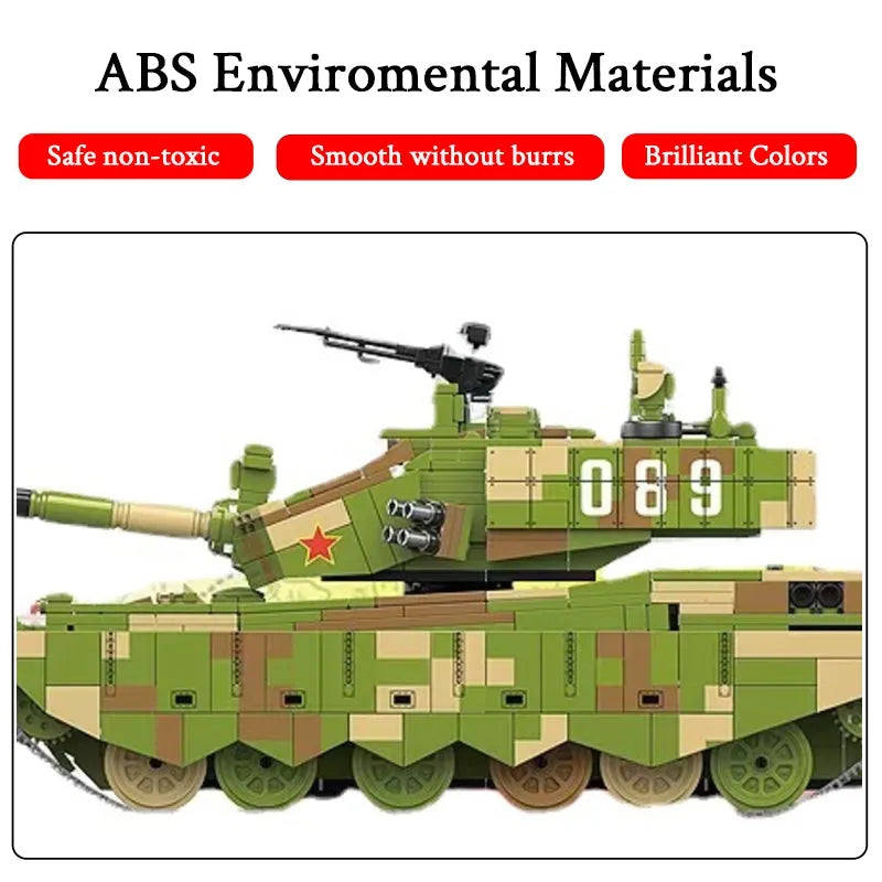 Building Blocks Military WW2 China Army 99A Main Battle Tank Bricks Toy - 6