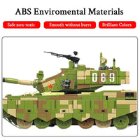 Thumbnail for Building Blocks Military WW2 China Army 99A Main Battle Tank Bricks Toy - 6