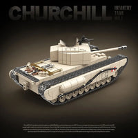 Thumbnail for Building Blocks MOC Military WW2 Churchill Infantry UK Tank Bricks Kids Toy - 5