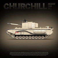 Thumbnail for Building Blocks MOC Military WW2 Churchill Infantry UK Tank Bricks Kids Toy - 4