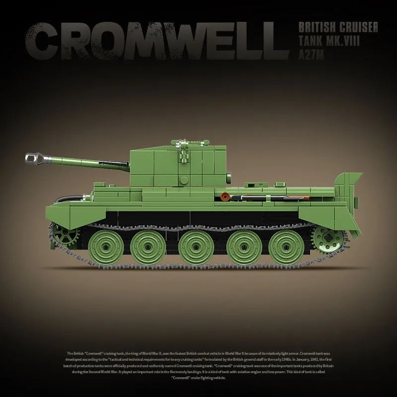 Building Blocks MOC Military WW2 Cromwell A27 MK VII Tank Bricks Toys - 4