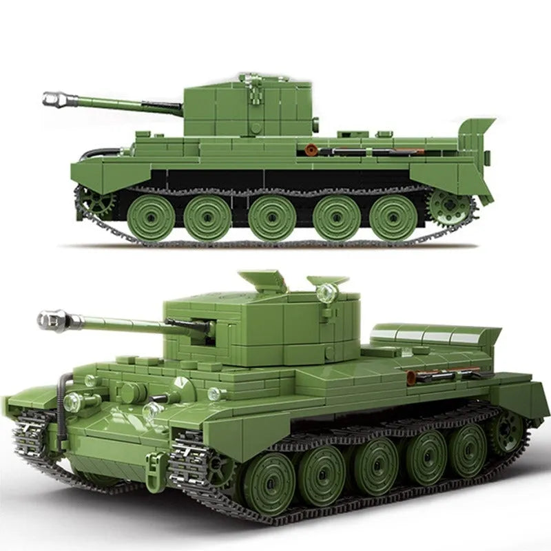 Building Blocks MOC Military WW2 Cromwell A27 MK VII Tank Bricks Toys - 1