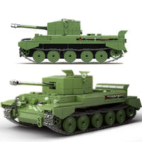 Thumbnail for Building Blocks MOC Military WW2 Cromwell A27 MK VII Tank Bricks Toys - 1