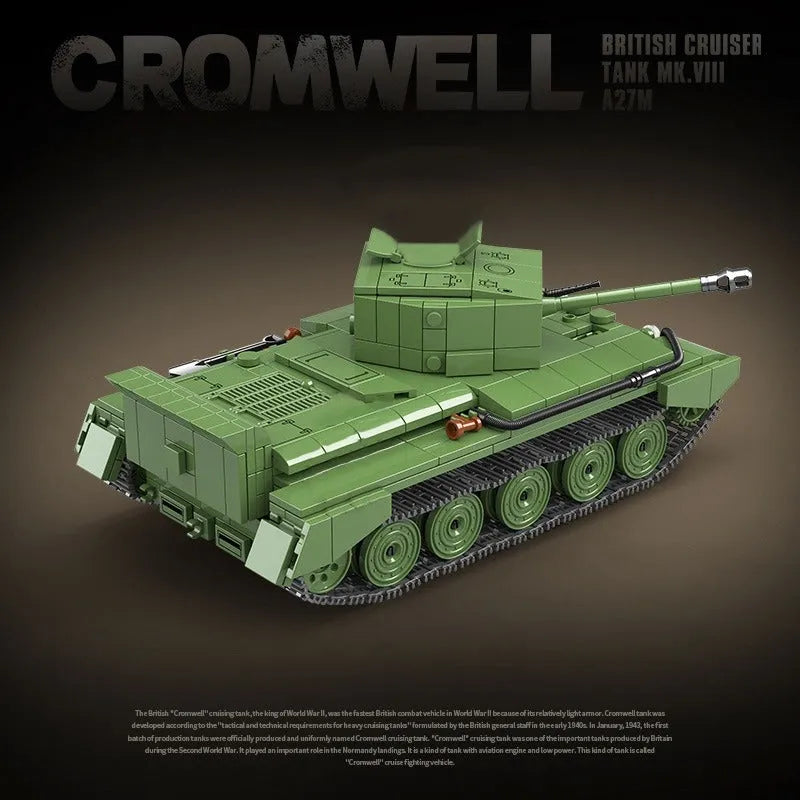Building Blocks MOC Military WW2 Cromwell A27 MK VII Tank Bricks Toys - 6