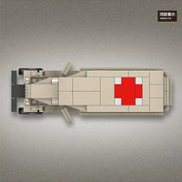 Thumbnail for Building Blocks MOC Military WW2 GAZ-55 Ambulance Vehicle Bricks Kids Toys - 4