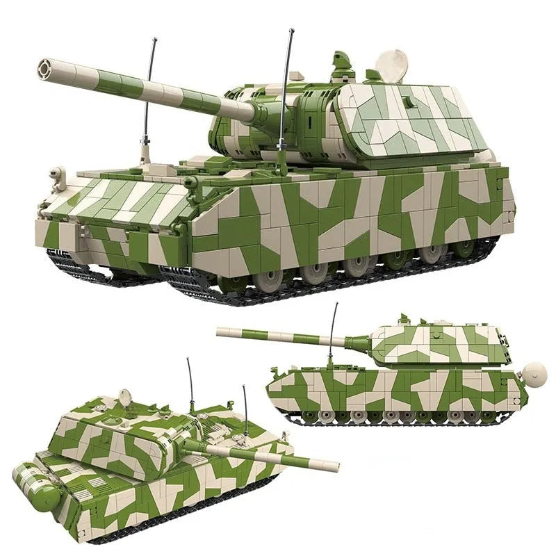 WW2 German Heavy Main Battle Tank Building Blocks Set