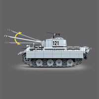 Thumbnail for Building Blocks MOC Military WW2 German Panther Tank Bricks Toy - 10