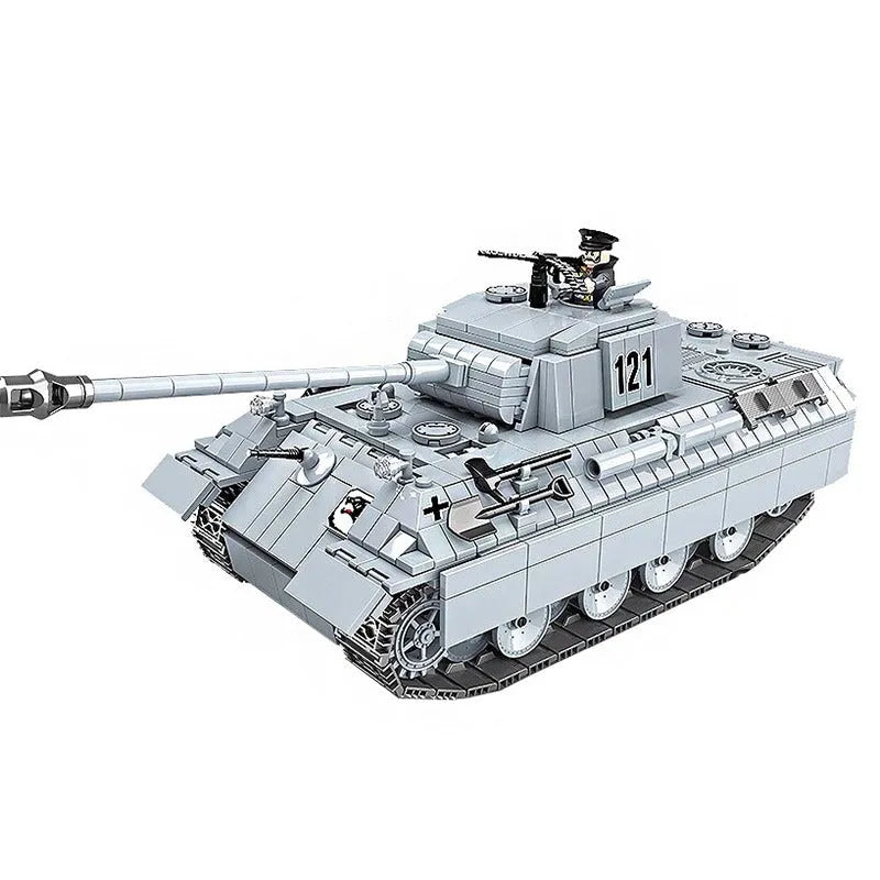 Building Blocks MOC Military WW2 German Panther Tank Bricks Toy - 1