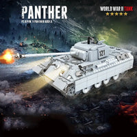 Thumbnail for Building Blocks MOC Military WW2 German Panther Tank Bricks Toy - 2