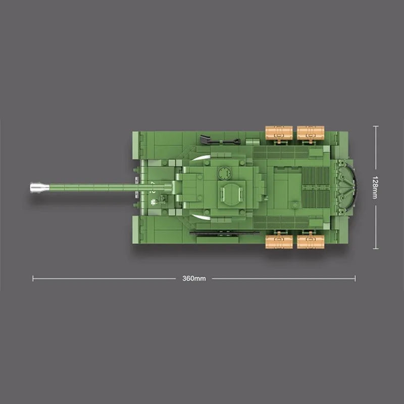 Building Blocks Military WW2 Soviet Army IS-2M Heavy Tank Bricks Toy Construction Set Toys - 5