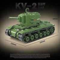Thumbnail for Building Blocks Military WW2 Soviet Army KV-2 Heavy Tank Bricks Toy Construction Set Toys - 5