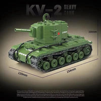 Thumbnail for Building Blocks Military WW2 Soviet Army KV - 2 Heavy Tank Bricks Toy - 5
