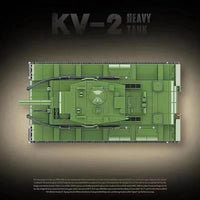 Thumbnail for Building Blocks Military WW2 Soviet Army KV-2 Heavy Tank Bricks Toy Construction Set Toys - 8