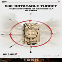 Thumbnail for Building Blocks MOC Military WW2 Tank 131 Tiger Heavy Bricks Toy - 8