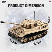Thumbnail for Building Blocks MOC Military WW2 Tank 131 Tiger Heavy Bricks Toy - 7