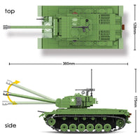 Thumbnail for Building Blocks Military WW2 US Army M26 Pershing Tank Bricks Toy - 4