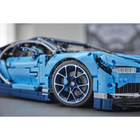 Thumbnail for Building Blocks MOC Motorized APP RC Bugatti Chiron Racing Car Bricks Toy - 12