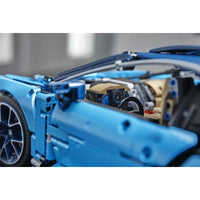 Thumbnail for Building Blocks MOC Motorized APP RC Bugatti Chiron Racing Car Bricks Toy - 6
