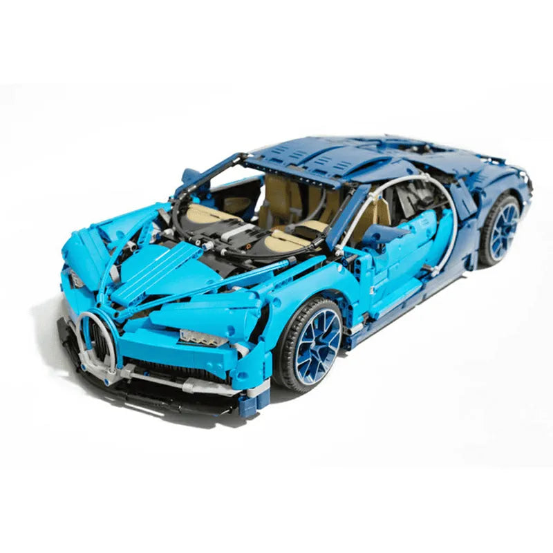 Building Blocks MOC Motorized APP RC Bugatti Chiron Racing Car Bricks Toy - 5