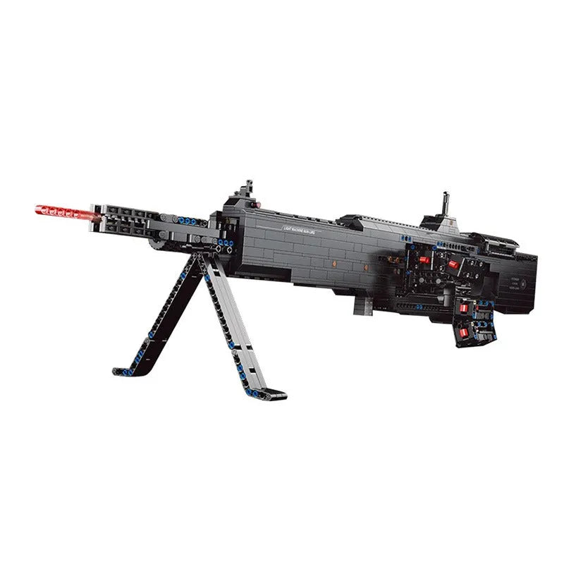 Building Blocks MOC Motorized Burst Light Machine Gun Bricks Toy 15003 - 6